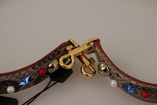 Dolce & Gabbana Elegant Python Leather Shoulder Strap - Image 5