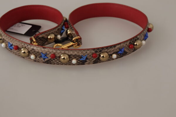 Dolce & Gabbana Elegant Python Leather Shoulder Strap - Image 6