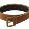 Dolce & Gabbana Elegant Engraved Buckle Leather Belt - Image 3