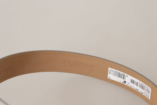 Dolce & Gabbana Engraved Silver-Toned Leather Belt - Image 3