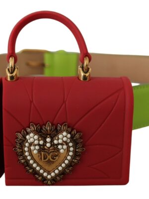 Dolce & Gabbana Elegant Leather Belt with Mini Bag Accessory