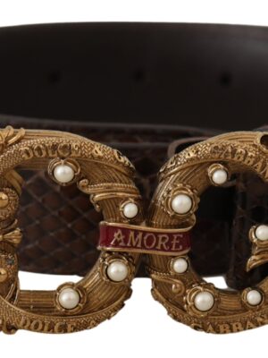 Dolce & Gabbana Elegant Snakeskin Leather Belt