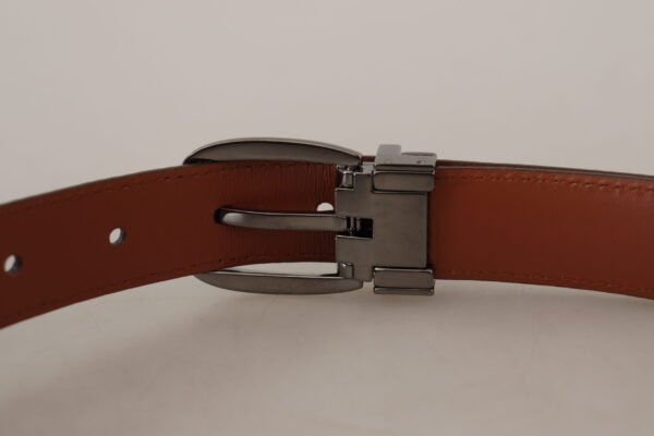 Dolce & Gabbana Elegant Engraved Leather Belt - Timeless Style - Image 6