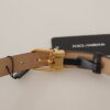 Dolce & Gabbana Elegant Black Leather Belt with Engraved Buckle - Image 6