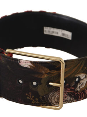 Dolce & Gabbana Engraved Logo Multicolor Leather Belt