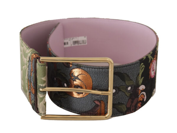 Dolce & Gabbana Elegant Multicolor Canvas-Leather Belt - Image 5