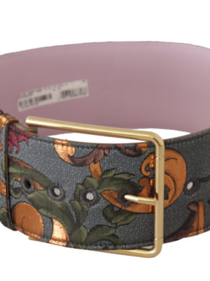 Dolce & Gabbana Elegant Multicolor Canvas-Leather Belt