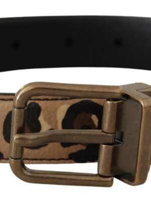Dolce & Gabbana Chic Engraved Logo Leather Belt