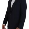 Dolce & Gabbana Elegant Navy Wool Blend Martini Blazer - Image 2