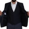 Dolce & Gabbana Elegant Navy Wool Blend Martini Blazer - Image 6