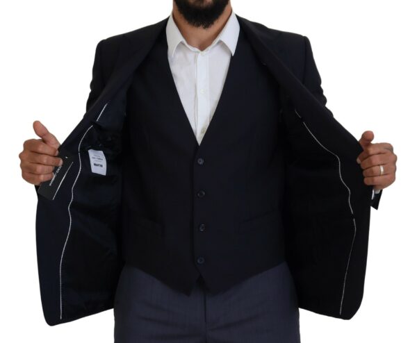 Dolce & Gabbana Elegant Navy Wool Blend Martini Blazer - Image 6