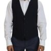 Dolce & Gabbana Elegant Navy Wool Blend Martini Blazer - Image 7