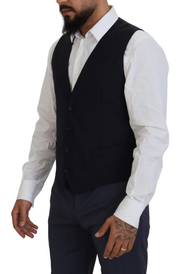 Dolce & Gabbana Elegant Navy Wool Blend Martini Blazer - Image 8