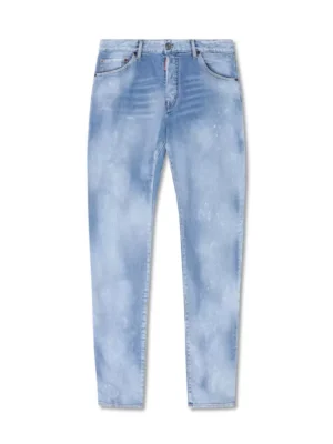 Dsquared² Light Blue Cotton Men Jeans