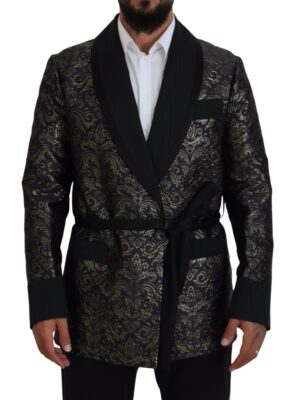 Dolce & Gabbana Gold Jacquard Robe Jacket