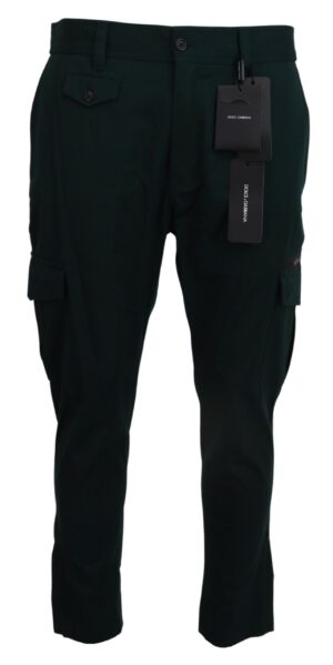 Dolce & Gabbana Elegant Green Slim Fit Cargo Jeans