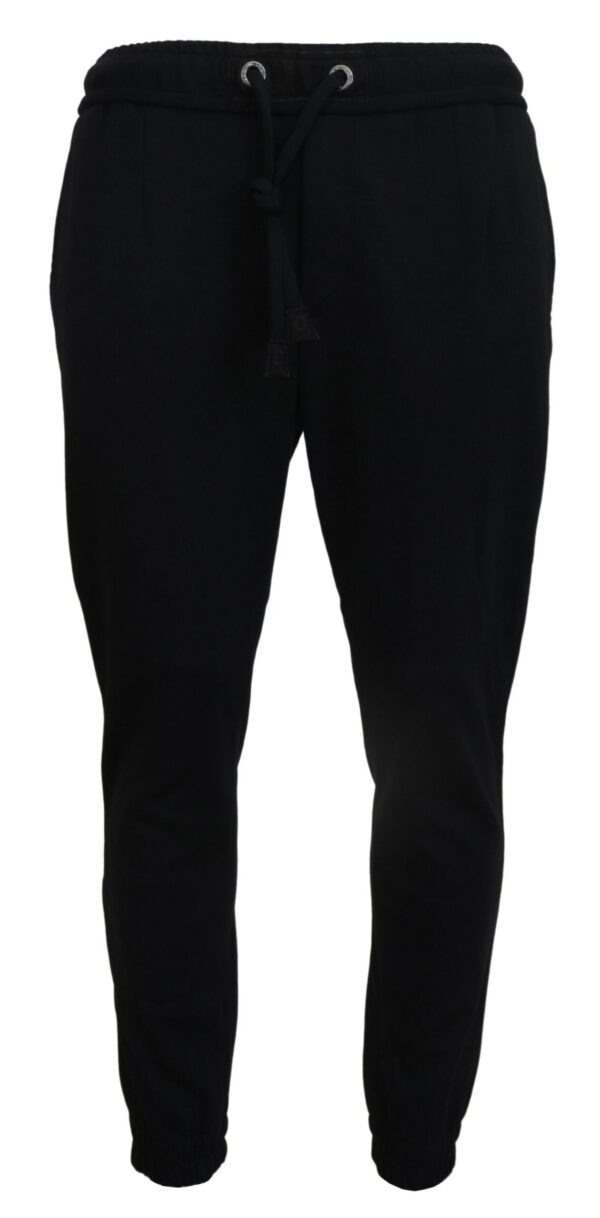 Dolce & Gabbana Sleek Black Wool-Blend Sweatpants - Image 3