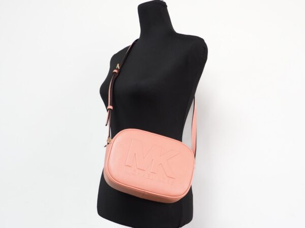 Michael Kors Jet Set Travel Medium Sherbert Leather Oval Camera Crossbody Bag - Image 2
