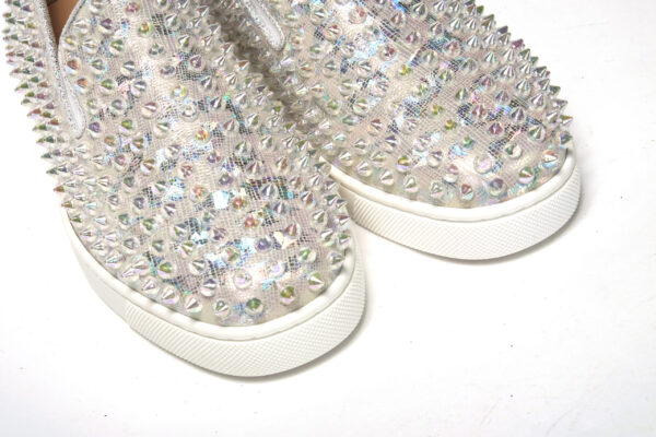 Christian Louboutin White Ab/Clear Ab Roller Boat Woman Flat Sneaker - Image 8