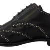 Dolce & Gabbana Elegant Studded Black Derby Shoes - Image 3