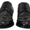 Dolce & Gabbana Elegant Studded Black Derby Shoes - Image 6