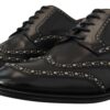 Dolce & Gabbana Elegant Studded Black Derby Shoes - Image 7