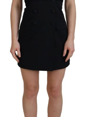 Dolce & Gabbana Elegant Black Sheath A-Line Mini Dress