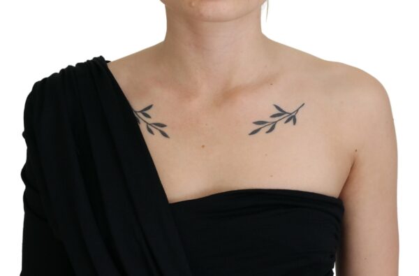 Dolce & Gabbana Elegant One-Shoulder Sheath Midi Dress - Image 4