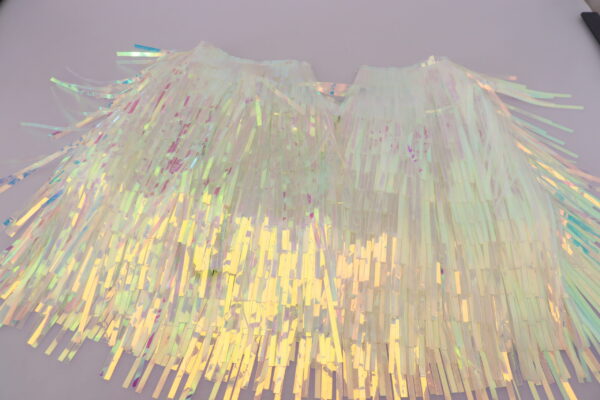 Dolce & Gabbana Iridescent Fringe Mini Skirt Mid Waist - Image 4