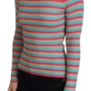 Dolce & Gabbana Elegant Striped Silk Crewneck Pullover - Image 2