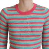 Dolce & Gabbana Elegant Striped Silk Crewneck Pullover - Image 4