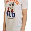 Dolce & Gabbana Elegant White Crew Neck Tee with Colorful Print - Image 5