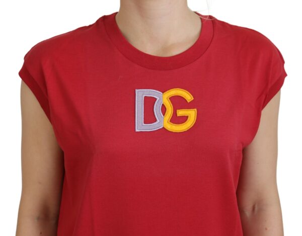 Dolce & Gabbana Elegant Red Sleeveless Cotton Tank Top - Image 4