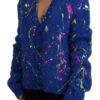 Dolce & Gabbana Elegant Multicolor Splash Mohair Cardigan - Image 2