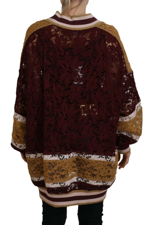 Dolce & Gabbana Multicolor V-Neck Pullover Sweater - Image 3