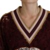 Dolce & Gabbana Multicolor V-Neck Pullover Sweater - Image 4