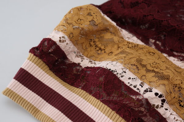Dolce & Gabbana Multicolor V-Neck Pullover Sweater - Image 7