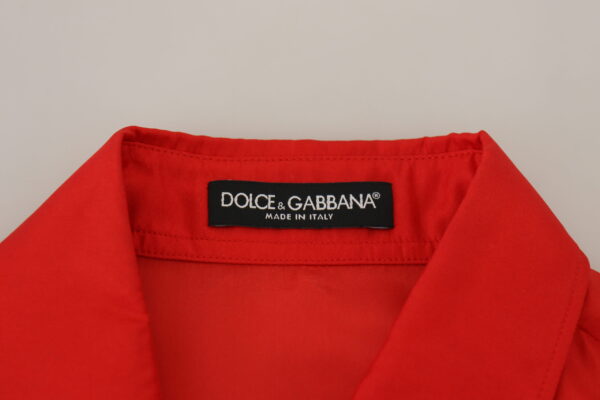 Dolce & Gabbana Elegant Silk Collared Long Sleeve Polo Top - Image 6