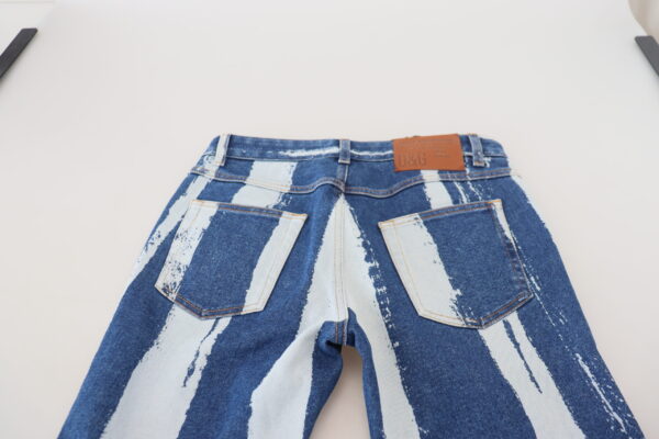Dolce & Gabbana Sleek Striped Slim Fit Italian Jeans - Image 5