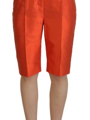 Dolce & Gabbana Elegant Silk High-Waist Cropped Pants