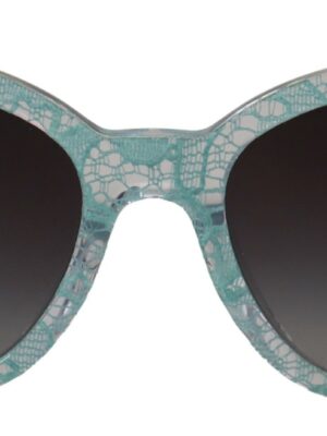 Dolce & Gabbana Elegant Blue Lace Detail Sunglasses