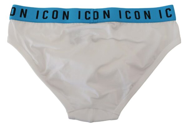 Dsquared² Elegant White Cotton Stretch Briefs - Image 2