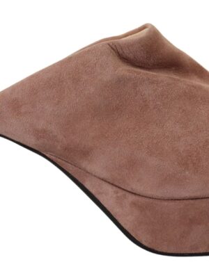 Prada Elegant Dark Rose Suede Heels