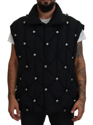 Dolce & Gabbana Elegant Black Sleeveless Vest Jacket