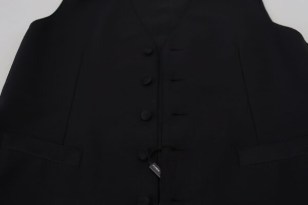 Dolce & Gabbana Elegant Black Formal Dress Vest - Image 6