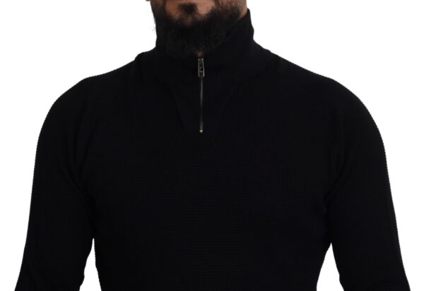 Dolce & Gabbana Elegant Silk Blend Black Pullover Sweater - Image 4
