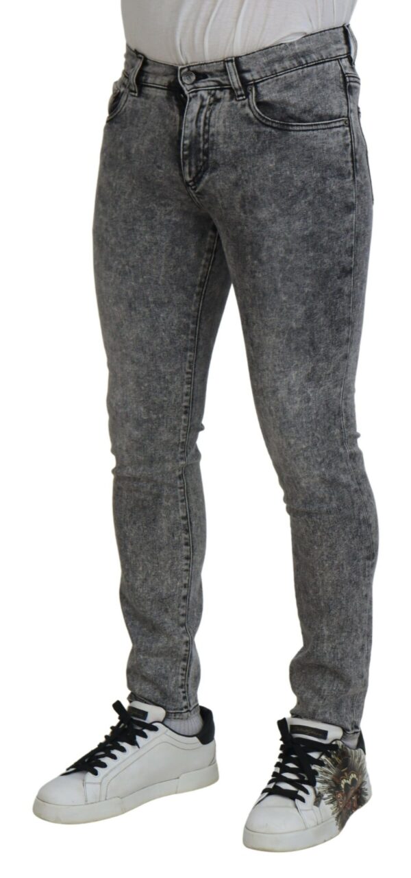 Dolce & Gabbana Elegant Grey Skinny Jeans - Image 2