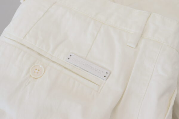 Dolce & Gabbana Elegant White Cotton Chino Pants - Image 8