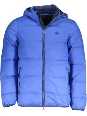 La Martina Elite Blue Jacket with Detachable Hood