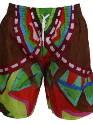 Dsquared² Multicolor Print Swim Shorts Boxer Style